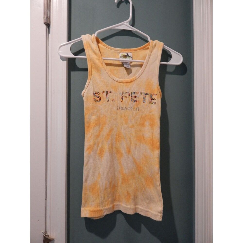 Vintage Margaritaville Jimmy Buffett St Pete Beach FL Tie Dye Sequin Tank Top M